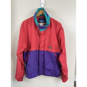 Woolrich Vtg 80's/90s Men's Lg/XL Ski Jacket Shell‎ Colorful Full Zip Up